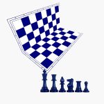 Juego de ajedrez azul