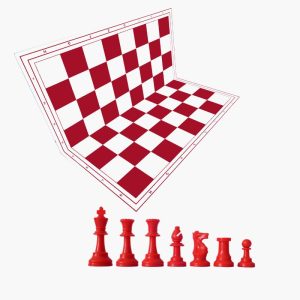 Juego de ajedrez rojo