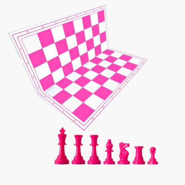 Juego de ajedrez rosa