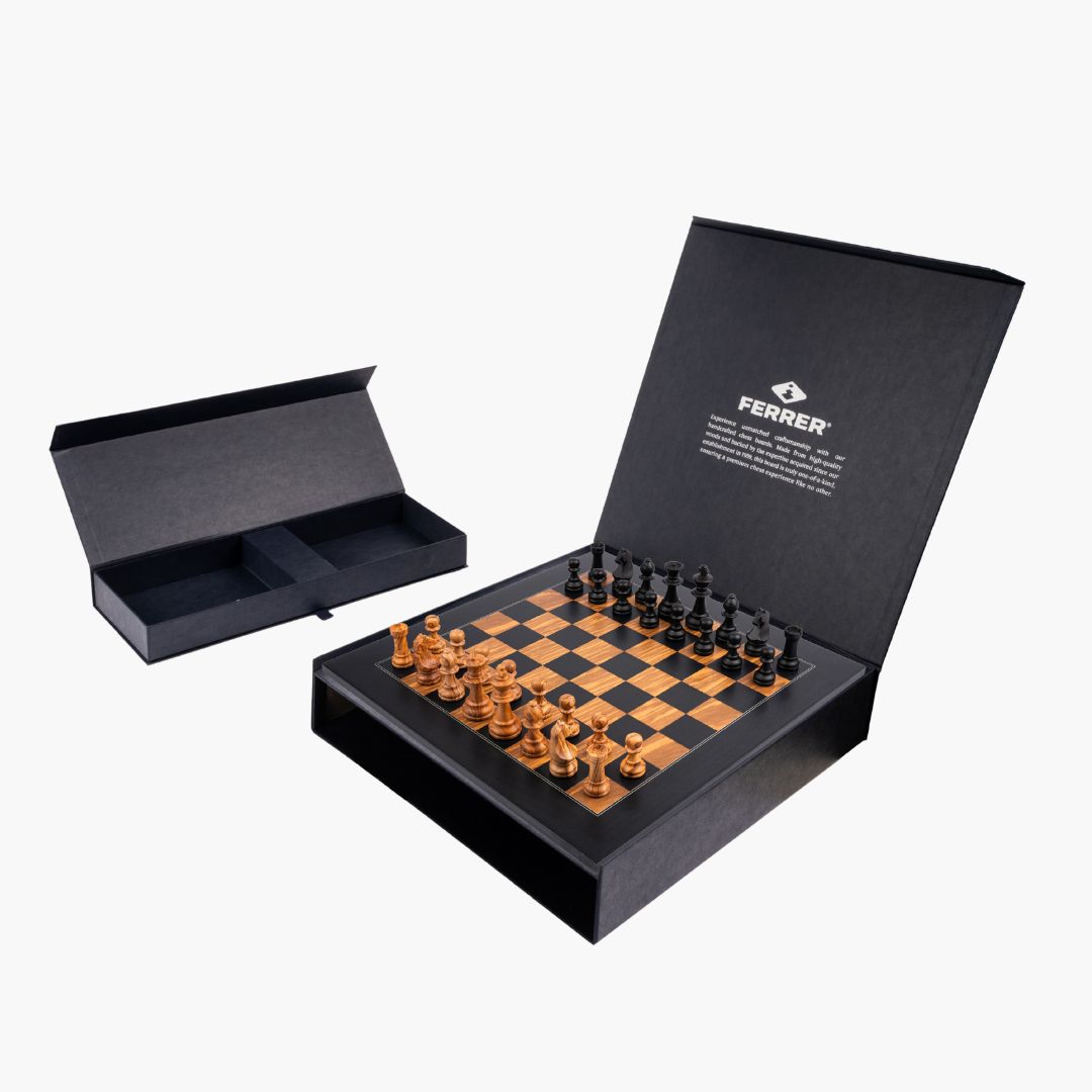 Juego de ajedrez olivo negro